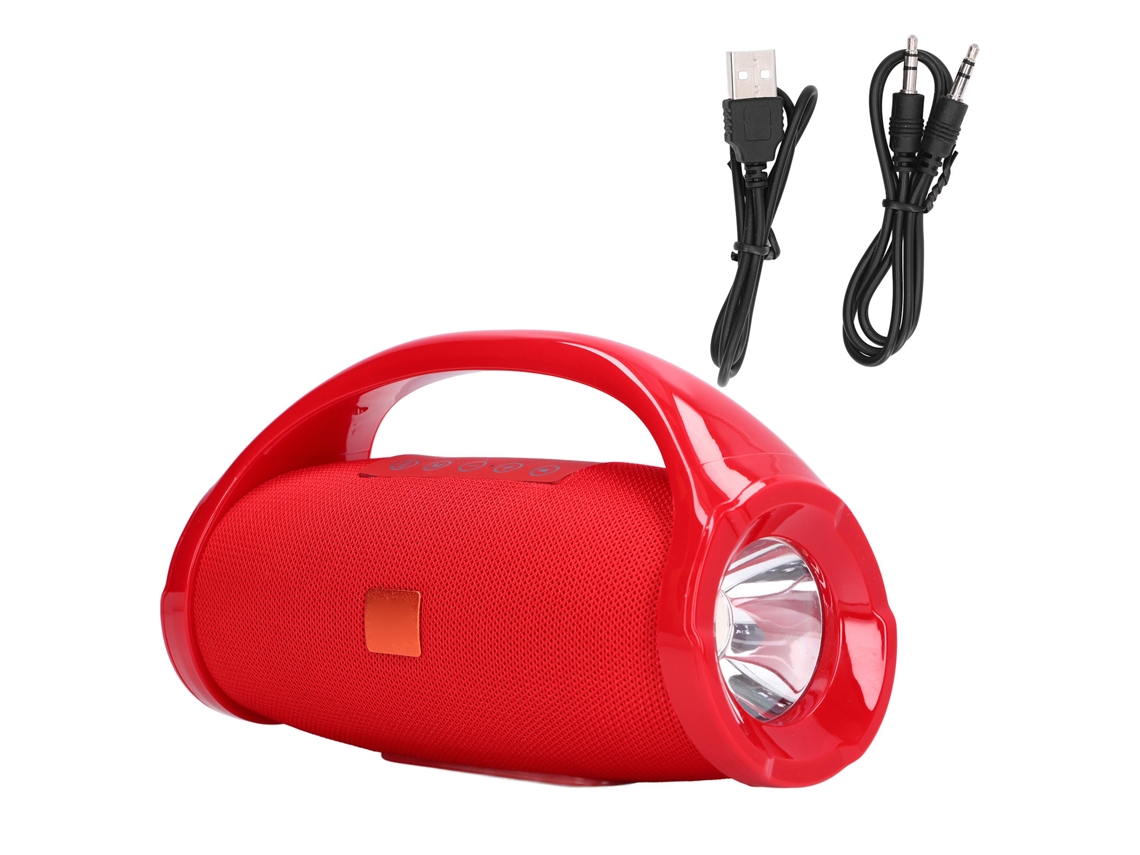 Alto falante Bluetooth Portátil Led com Lanterna e Cartão de Memória