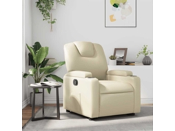 Vidaxl Poltrona Reclinável Couro Artificial Cor Creme
