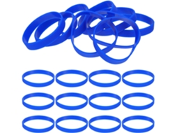 Pulseiras de silicone azul-escuro unissex Stobaza, 60 unidades, pulseiras esportivas elásticas para eventos.