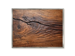 Quadro magnético de parede com textura de madeira para quarto Espelharte (80x60 cm)