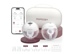 Momcozy M5 Smart Extrator De Leite Elétrico Portátil Com Controlo Por App, Extrator De Leite Materno Sem Fio (paquete De 2, Cinza)