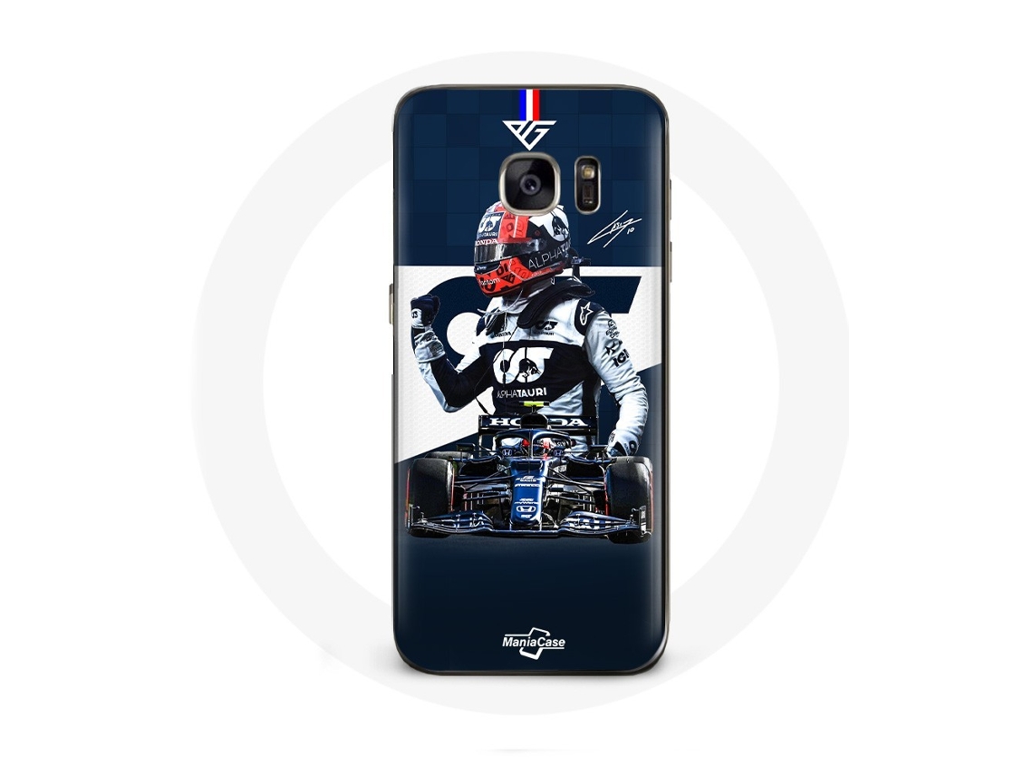 Capa para Samsung Galaxy S6 edge Fórmula 1 Max Verstappen Piloto de corrida F1 azul