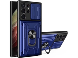 Capa Ultra Proteção Câmera Lente Deslizante Anel para Samsung Galaxy S23 Ultra Hongwe. Rígida com Anel de Suporte1