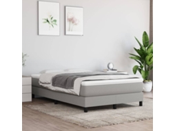 Vidaxl Cama com Molas/colchão 120x200 Cm Tecido Cinza claro