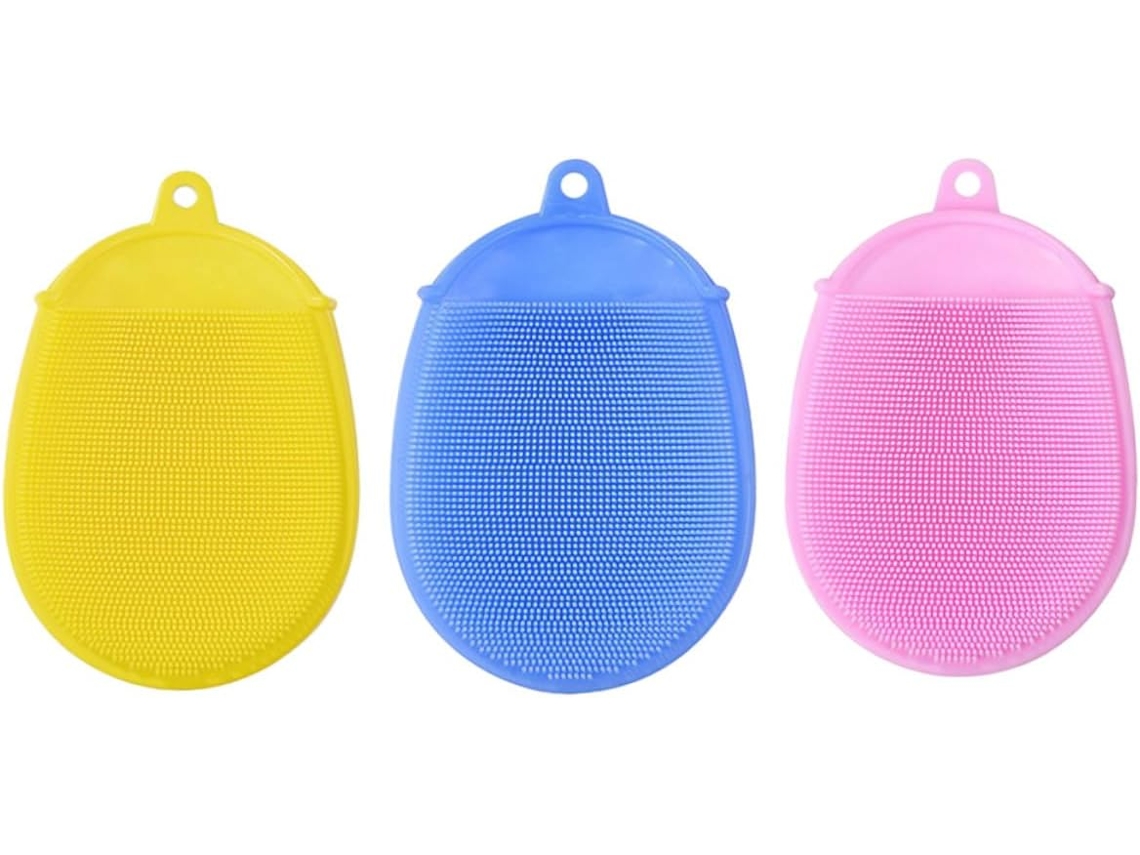 Conjunto De 3 Escovas Banho Silicone Valiclud Para Meninos E Meninas, Escova De Limpeza Macia Para Cabelo E Massagem