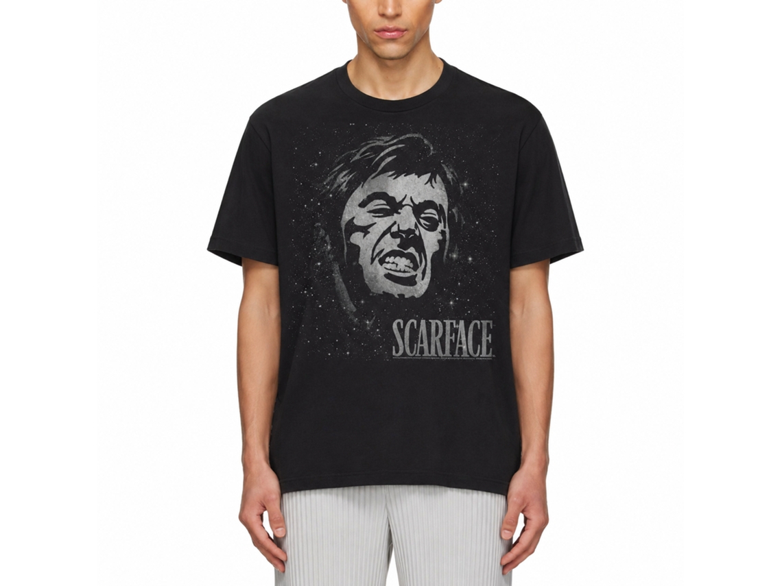 Rockinstone Scarface Movie Space Black Adult T-shirt Size:s
