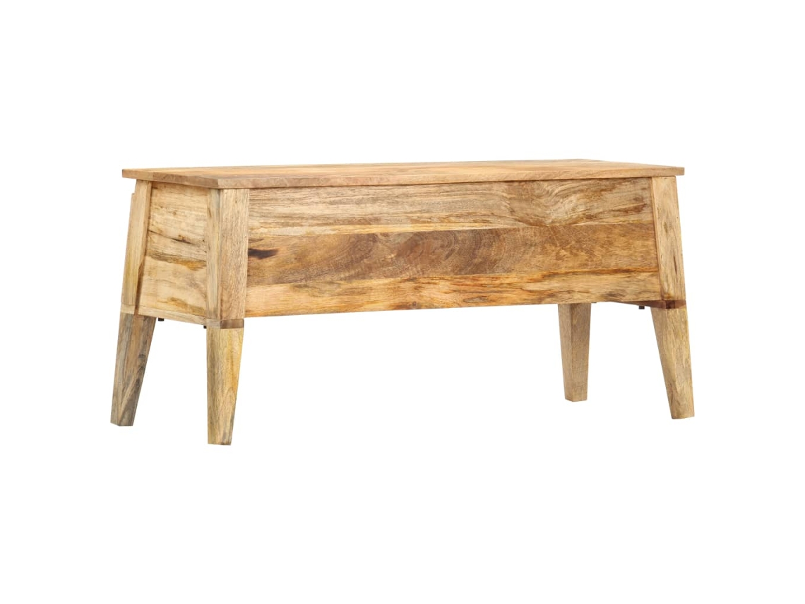 Vidaxl Caixa De Arrumação 99x35x48 Cm Madeira De Mangueira Maciça