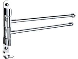 Suporte De Toalhas Giratório Com Duas Barras, Em Aço Inoxidável, Para Montagem Na Parede, 31cm 12, 2pol, Com Ganchos