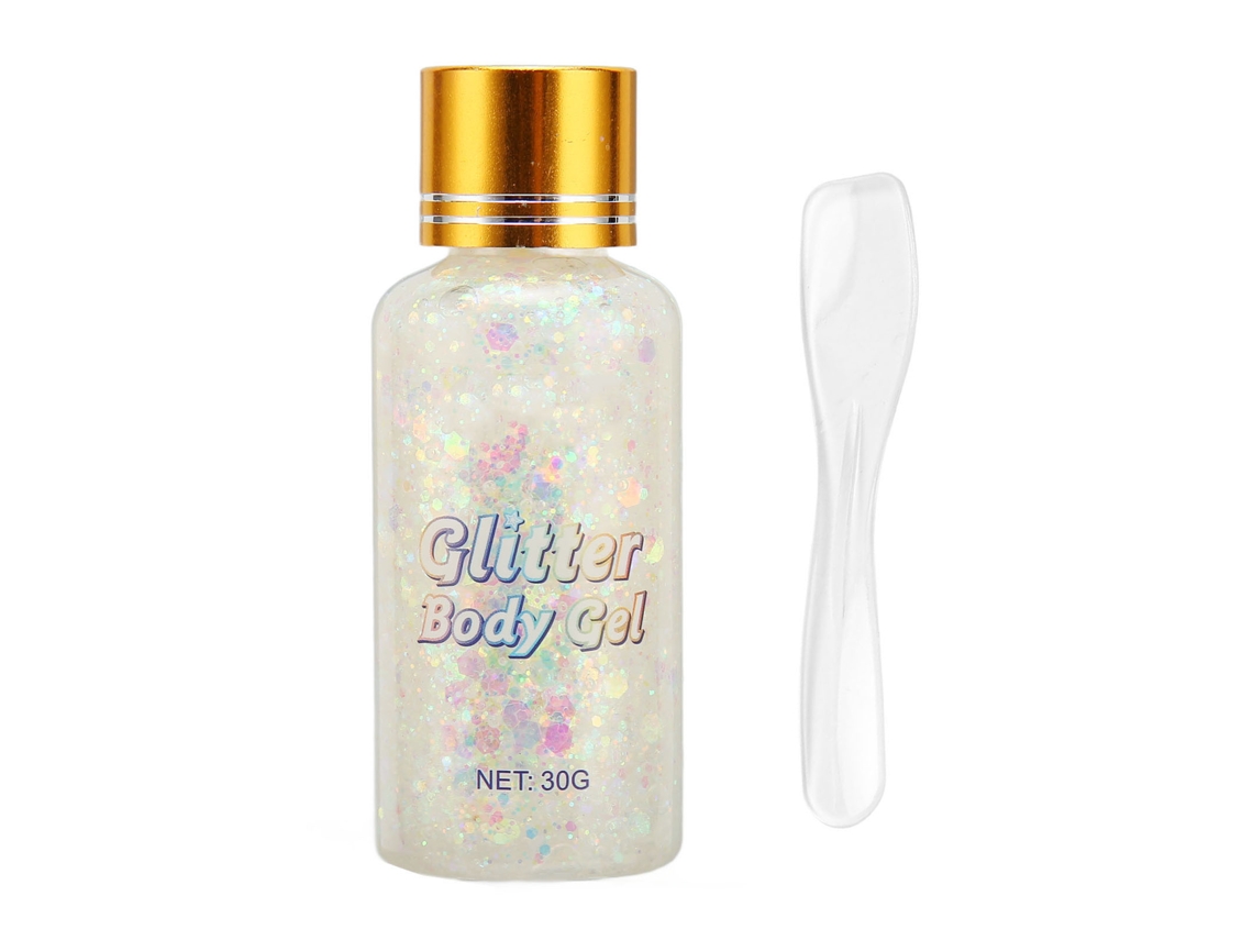 30g Gel De Glitter Corporal Holográfico Para Maquiagem - Seguro Para Pele, Duradouro E Versátil