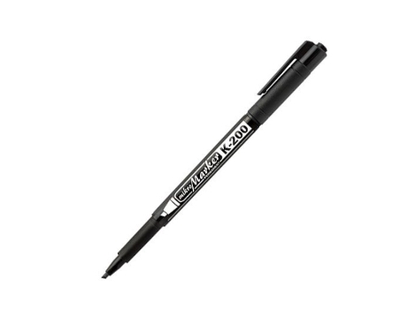200 Waterproof Permanent Marker, Black Ink, Single Pack Kamet