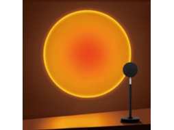 Projetor de Pôr do Sol com Luz Solar Giratória 180 Graus, Luz Noturna Led e Porta Usb. Ideal para Fotografia Decoração de Festas BRILVIBERA