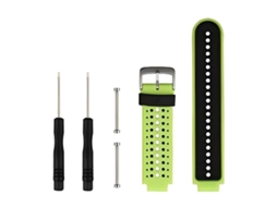 Bracelete para Garmin forerunner 235 / 220 / 620 / 630 / 230 / 735 de silicone bicolor com ferramenta preto e verde XIAOMOYU