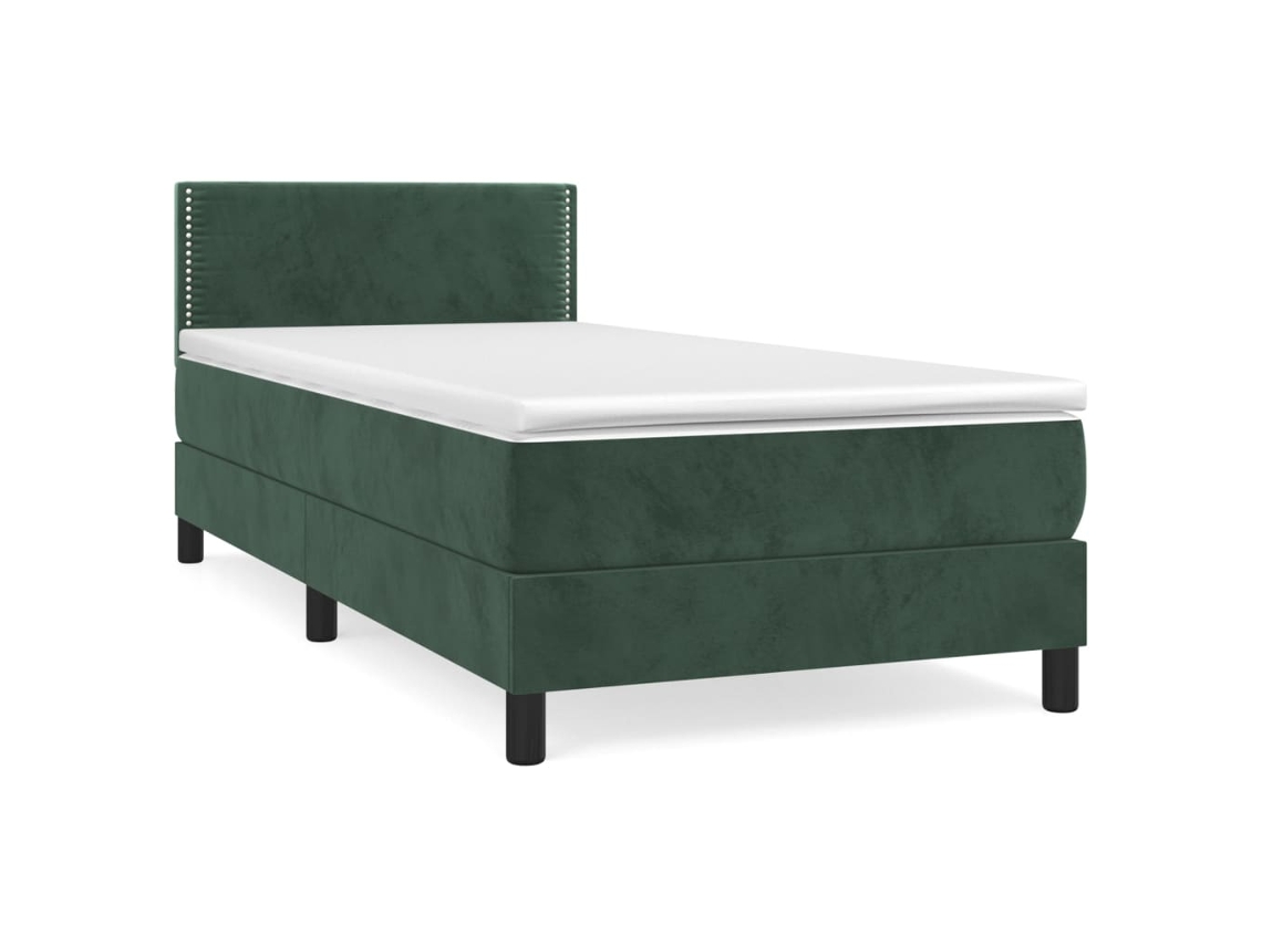 Box Spring Bed, Box Spring Beds Vidaxl Verde Veludo (80 X 200 Cm)