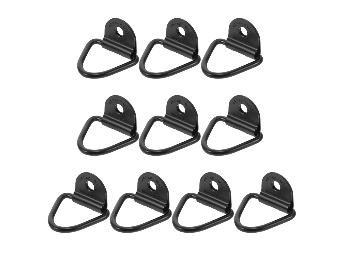 Kit Com 10 Ganchos De Amarração Aparafusados Para Reboques E Caminhões, Em Aço, Para Montagem Em Superfície.