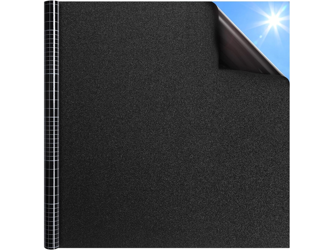 Película Blackout Para Janelas, Película Preta Para Privacidade Em Janelas 44, 5x200cm, Película Autoadesiva De Proteção Solar