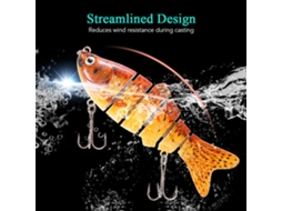 Isca de Pesca Lifelike 10cm/20g com 6 Segmentos S/MARCA