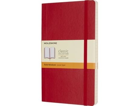Bloco de Notas  Soft Vermelho (Pautado)