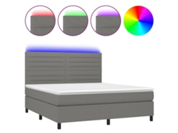 Box Spring Bed, Box Spring Beds Vidaxl Cinzeto Tecido (160 X 200 Cm)