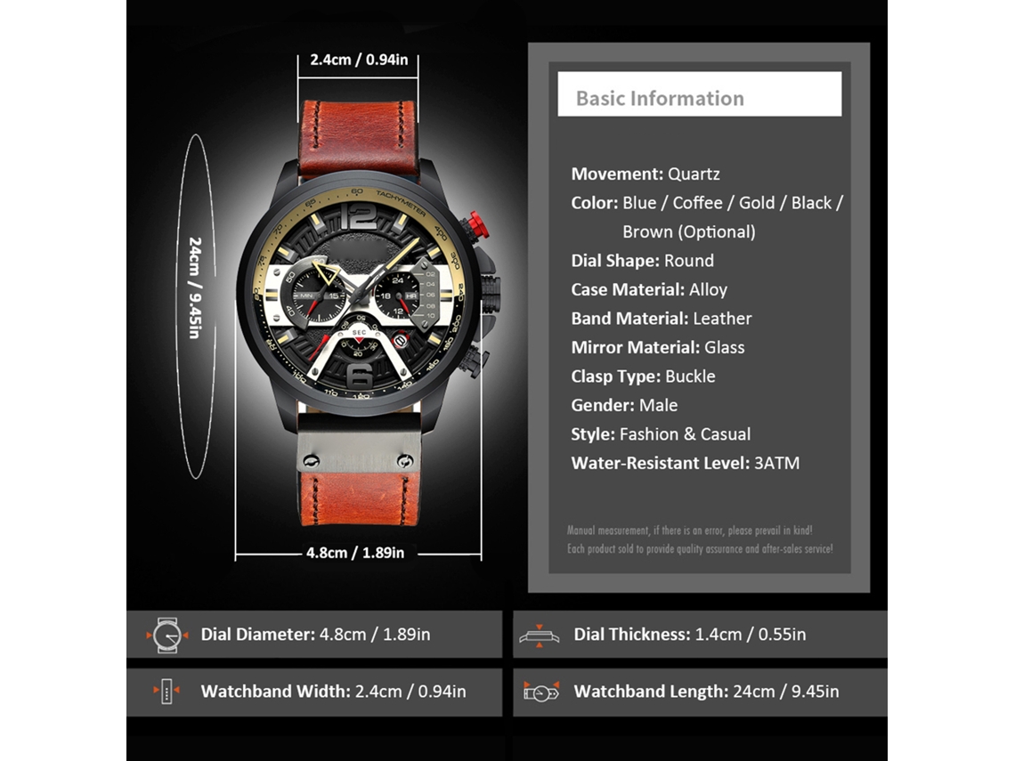 Reloj Hombre Curren 8329 Cuarzo Deportivo Casual 3atm Con Calendario Y Sub-dial