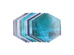 Adesivo de piso hexagonal 3D autoadesivo S/MARCA
