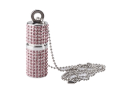 Pen Drive Usb (armazenamento De Dados, Uso Portátil) Jóia Cilindro De Cristal Diamante Rosa 32g