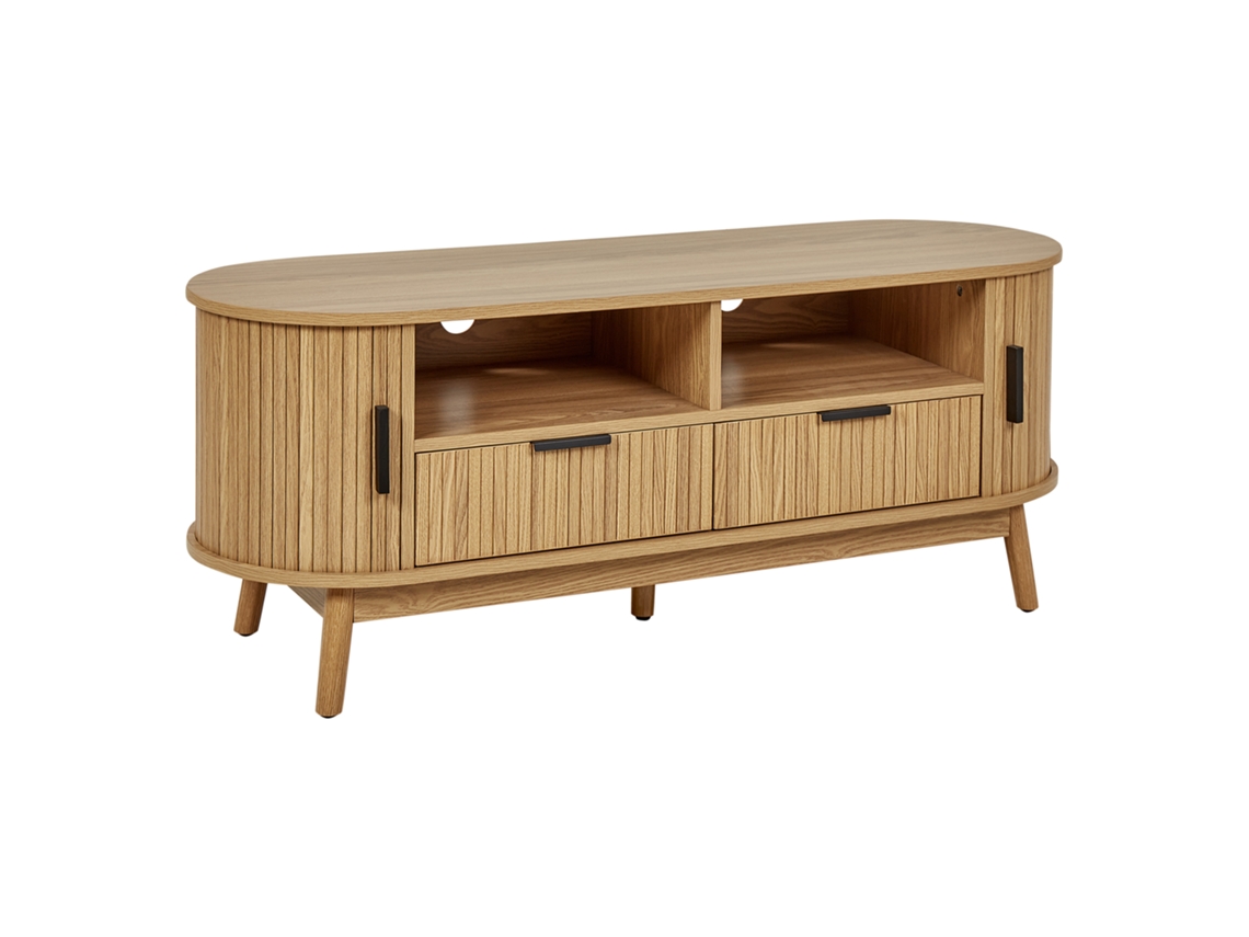 Móvel De Tv Beliani Selah De Mdf Castanho 120x40x47