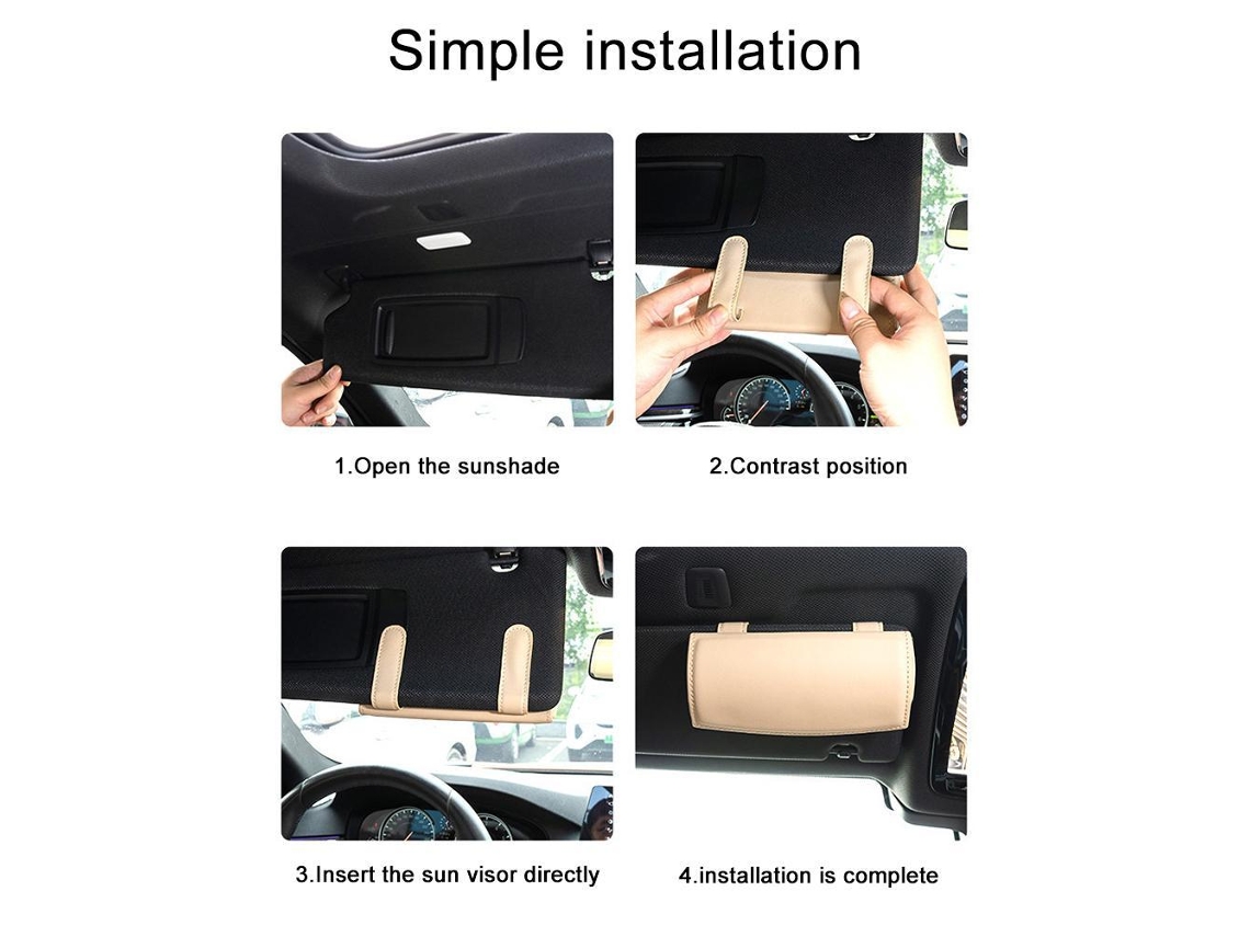 Porta, Óculos para Quebra, Sol de Carro em Couro Estojo Organizador, Suvs e Caminhões AQUAFORGE