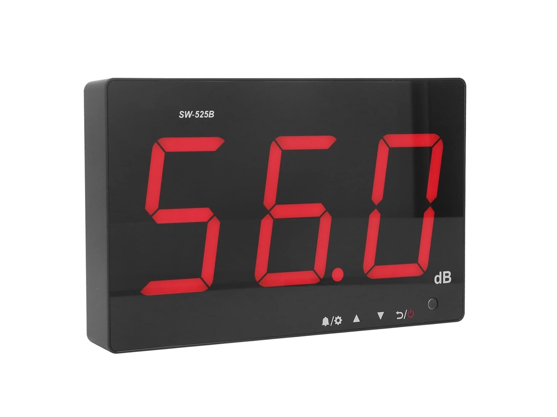 Medidor De Nível De Som Com Tela Lcd De 9,6 Polegadas, Faixa De Medição De 30 A 130 Db, Para Montagem Na Parede.