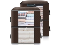 Conjunto De 4 Sacos Organizadores Para Debaixo Da Cama, Com Para Edredons, Cobertores, Travesseiros, Brinquedos, Roupas E Jaquetas