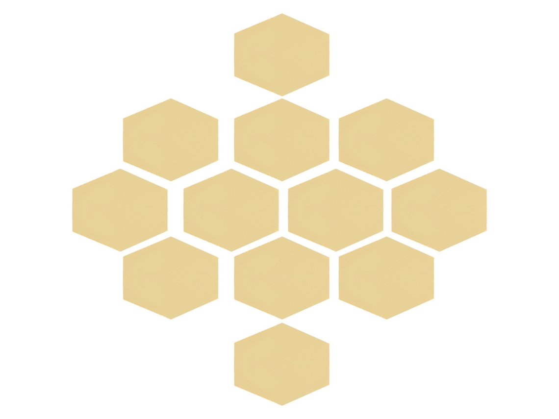 Baok - 12 peças de adesivos de parede espelhados 3D geométricos hexagonais modernos para decoração de casa (dourado)
