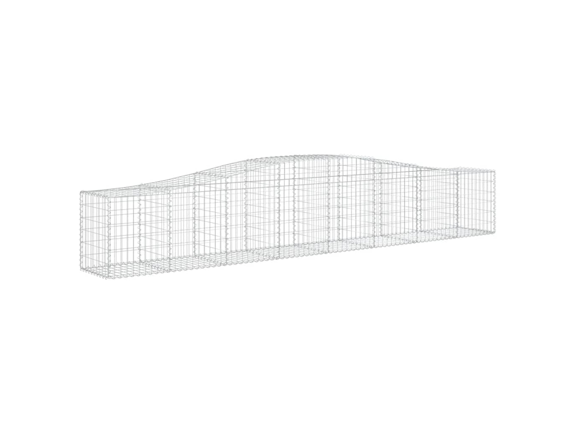 Gabion Basket, Gabion Baskets Vidaxl Prateado Ferro (400 X 50 X 60/80 Cm)
