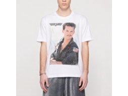 Rockinstone Top Gun Movie Goose Fade White Adult T-shirt Size:xl