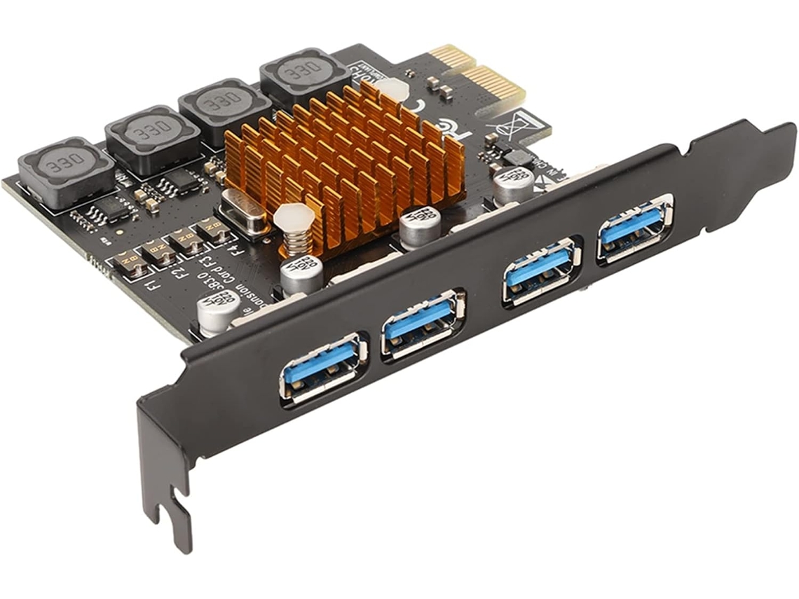 Placa De Expansão Pcie Para Usb 3.0 Com 4 Portas, Retrocompatível,