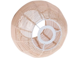 Luminária De Teto Rústica Em Rattan Trançado Marrom, Design Versátil Para Salas De Estar E