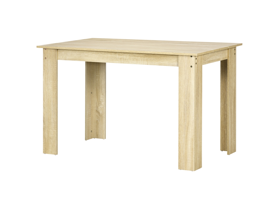 Mesa Jantar 120x69x75h Design Moderno 2-4 Pessoas, Carvalho