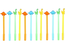 Conjunto De 12 Canetas Em Gel Stobok Com Desenhos Dinossauros,
