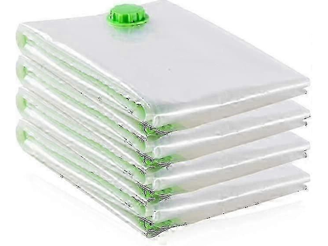 Pacote Com 4 Sacos De Armazenamento A Vácuo Xl Para Roupas E Cama, 120x100cm Compressão Economi Espaço