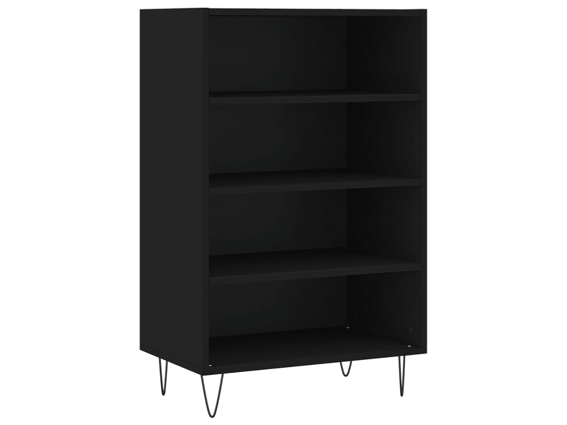 Armário Alto 57x35x90 Cm Derivados de Madeira Preto MAISON EXCLUSIVE
