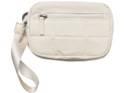 Carteira Feminina De Pulso Em Nylon Com Três Zíperes, Acolchoada, Ideal Para Viagens, Com Compartimento Para Cartões De Crédito, Leve