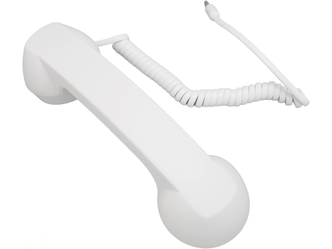 Fone De Ouvido Com Fio Para Celular, Design Retrô, Receptor Multifuncional Smartphones E Computadores, Plugue