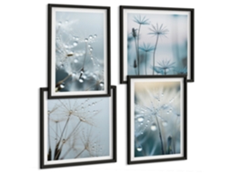 Composição De Quadros Desenhos Simples De Paisagens Urbanas Moldura Preta Imagens Para Um Quarto Infantil Espelharte (conjunto De 4 Imagens)