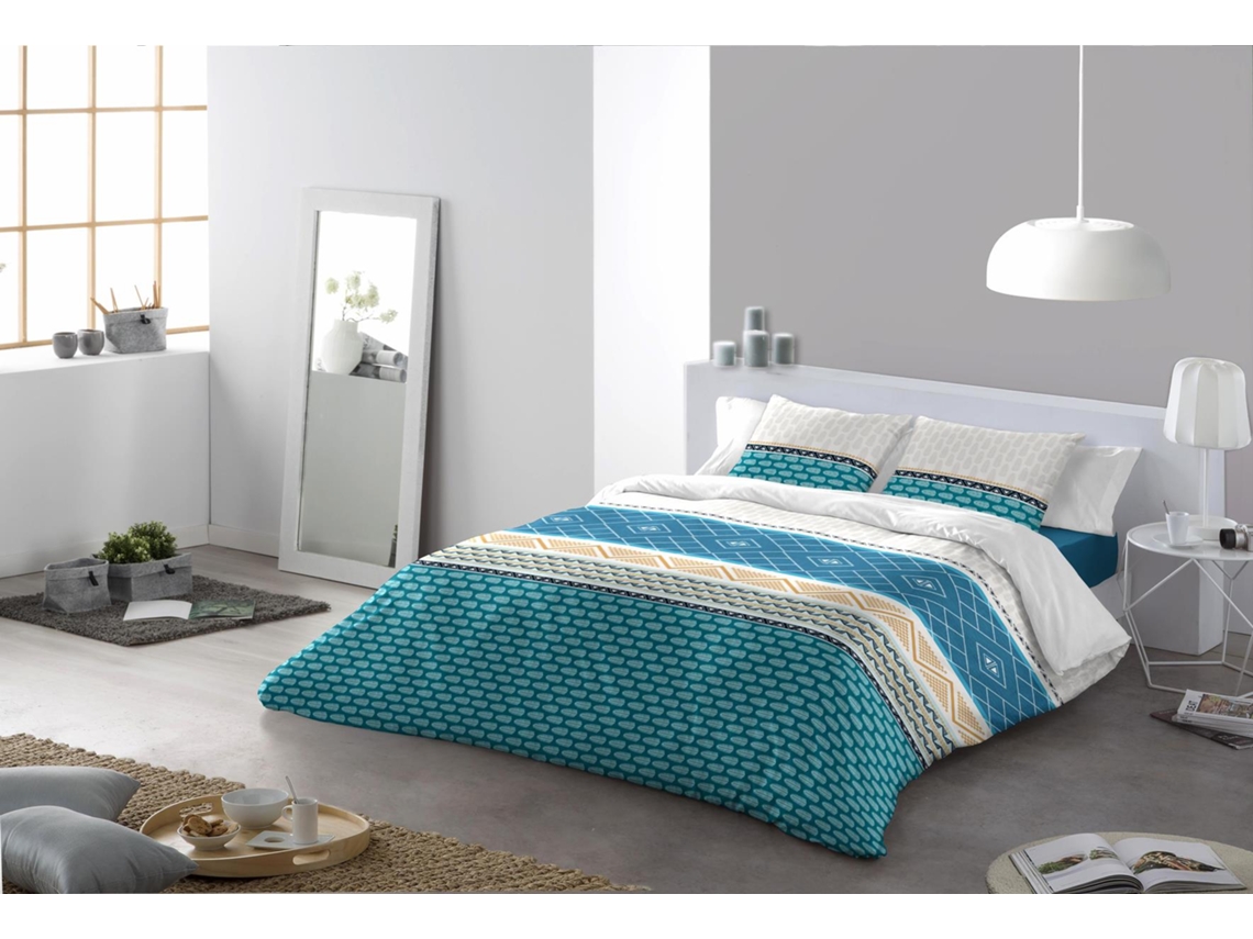 Edredão JVR Cancun (Poliéster - Azul - 180 cm)