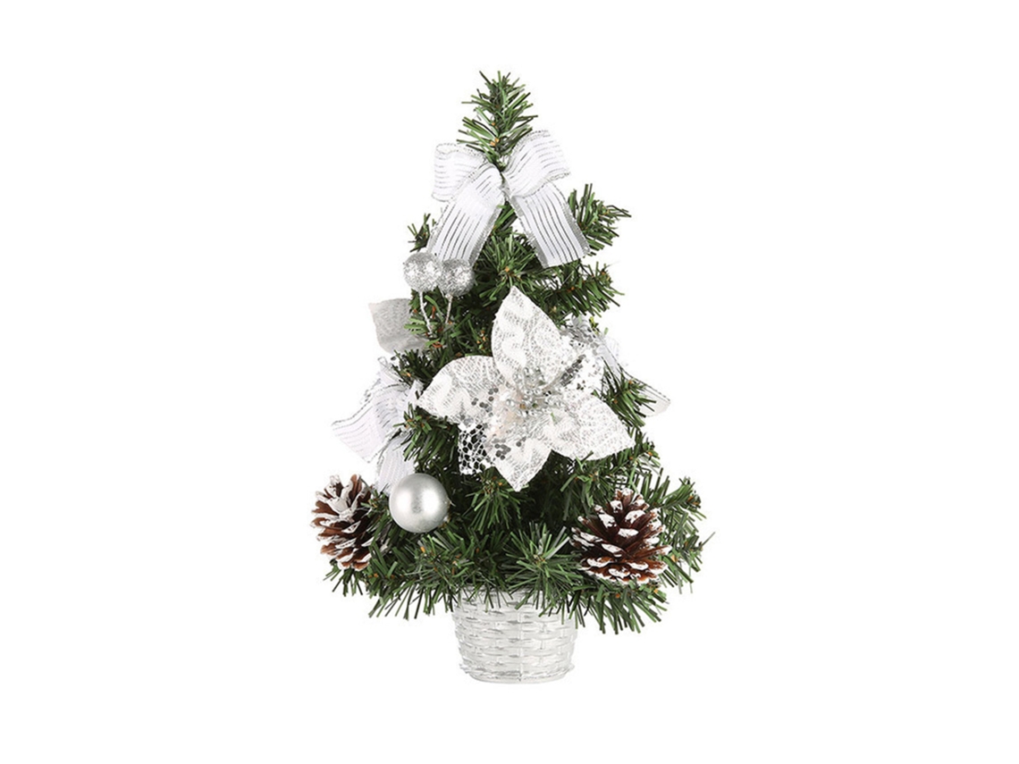 Árvore de Natal Mini Artificial Prateada, 30x18x18cm LAXISCREED