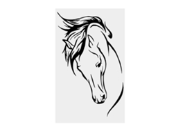 Calcomanía De Pared De Caballo En Pvc Negro Vinilo Arte Decorativo Removable Para Hogar Y Estudio