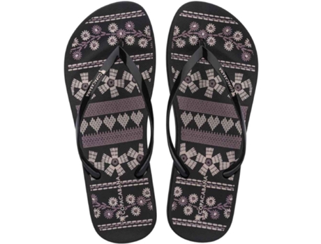 Chinelos De Mulher Copacabana Praia Pvc Preto (37)