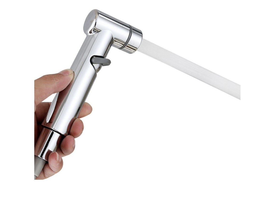 Pulverizador De Bidê Portátil Alta Pressão Para Limpeza Banheiro, Prata, Abs E Cobre, Animais Estimação