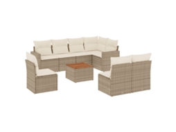 Garden Sofa Set, Garden Sofa Sets Vidaxl Bege Rattan / Vime (n/a)