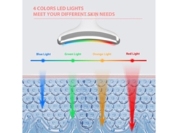Dispositivo Beleza Facial Para Pescoço Massajador Facial Portátil Multifuncional Led 4 Cores Para Cuidados Com A Pele Yunzii