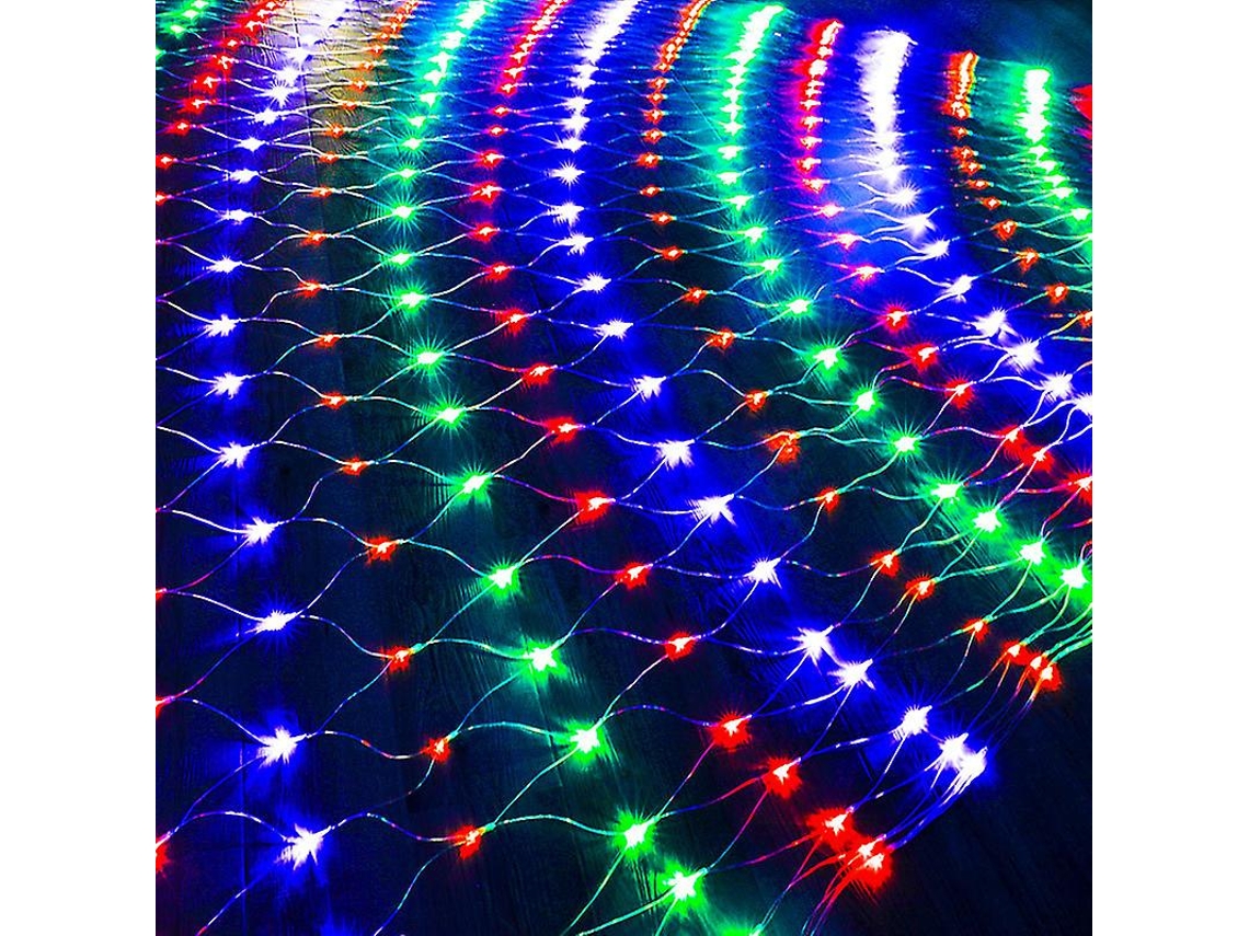 Rebe red de Luces Led 3x2m, 8 Modos, Impermeable Ip44, Decoración Navideña, Fiestas, Interior Y Exterior