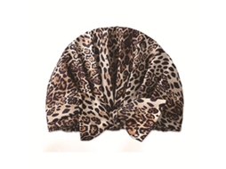 Gorro De Ducha De Doble Capa - Estampado De Leopardo